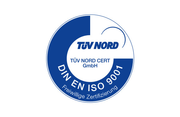 Symbol für zertifiziertes Unternehmen nach DIN EN ISO 9001